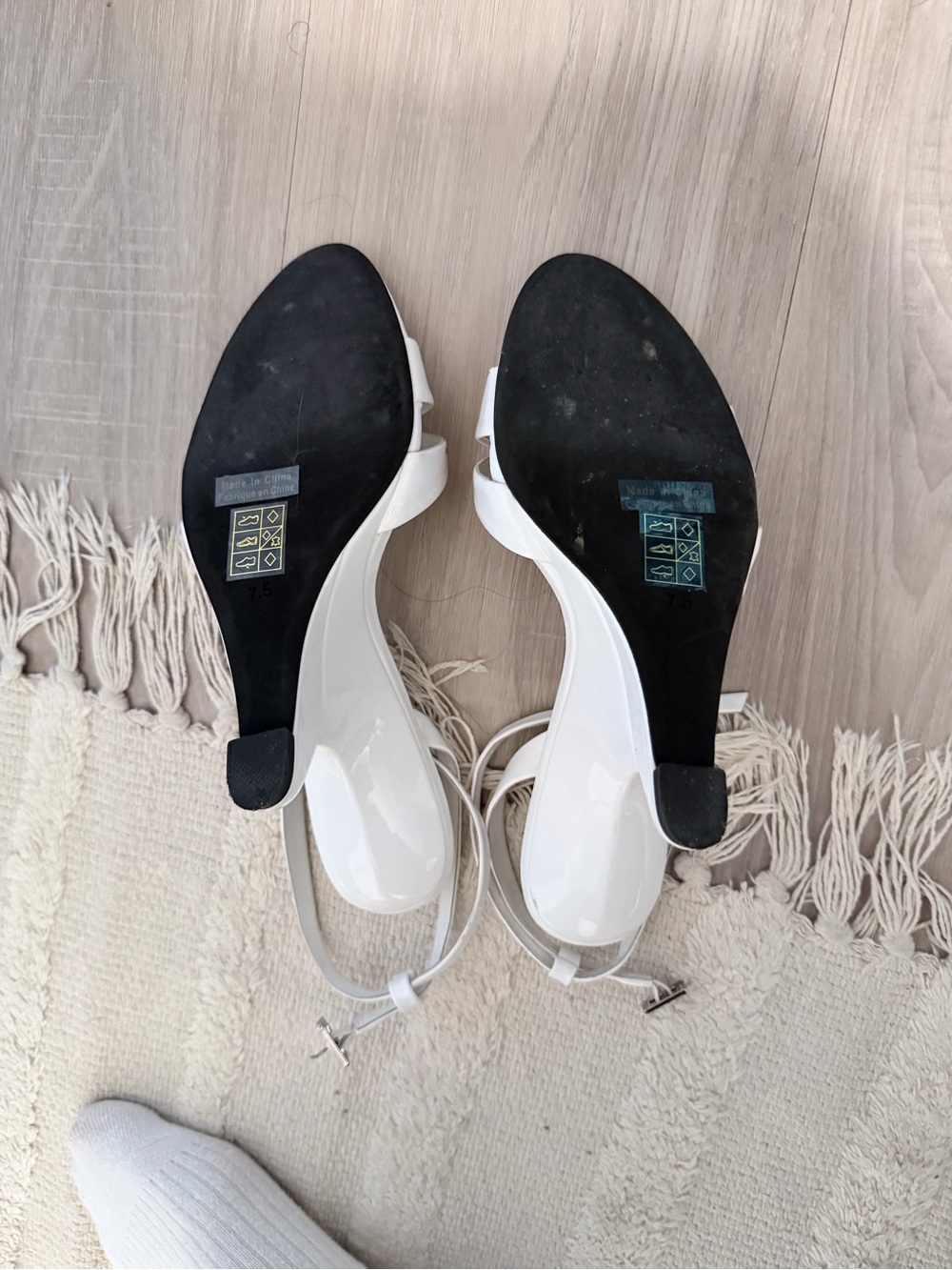 Jeffrey Campbell White Wedge Sandals - Picture 4 of 5